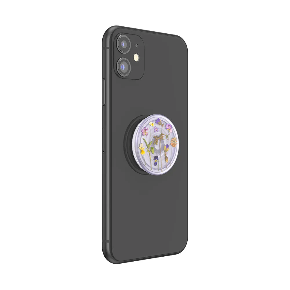 PopSockets PopGrip Plant| Gel Phone Grip & KickStand, Pemovable Peusable Washable, Works with  Smooth Hard Plastic Case, Easy Remove Top for Wireless Charging - Purple Fields
