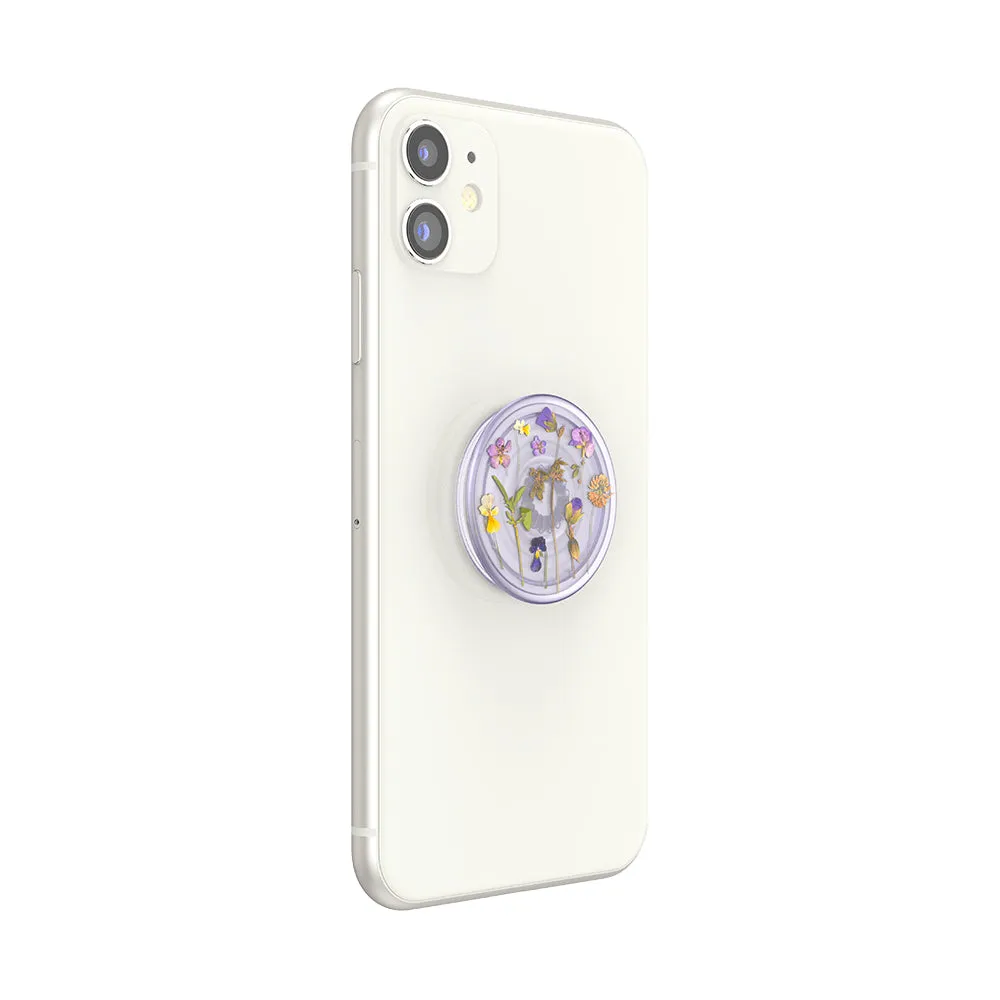 PopSockets PopGrip Plant| Gel Phone Grip & KickStand, Pemovable Peusable Washable, Works with  Smooth Hard Plastic Case, Easy Remove Top for Wireless Charging - Purple Fields