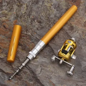 Portable Aluminum Alloy Lightweight Telescopic Pen Fishing Rod