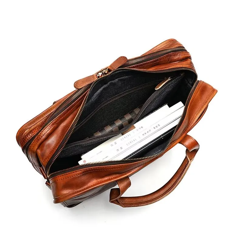 RetroLuxe Cowhide Travel Tote: Elegant Luxury Handbag