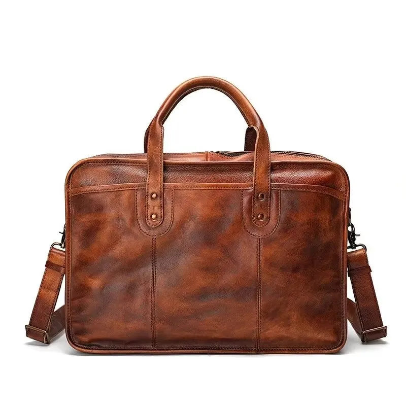 RetroLuxe Cowhide Travel Tote: Elegant Luxury Handbag