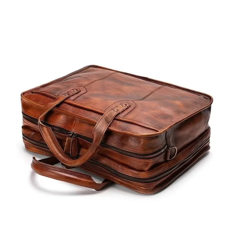 RetroLuxe Cowhide Travel Tote: Elegant Luxury Handbag
