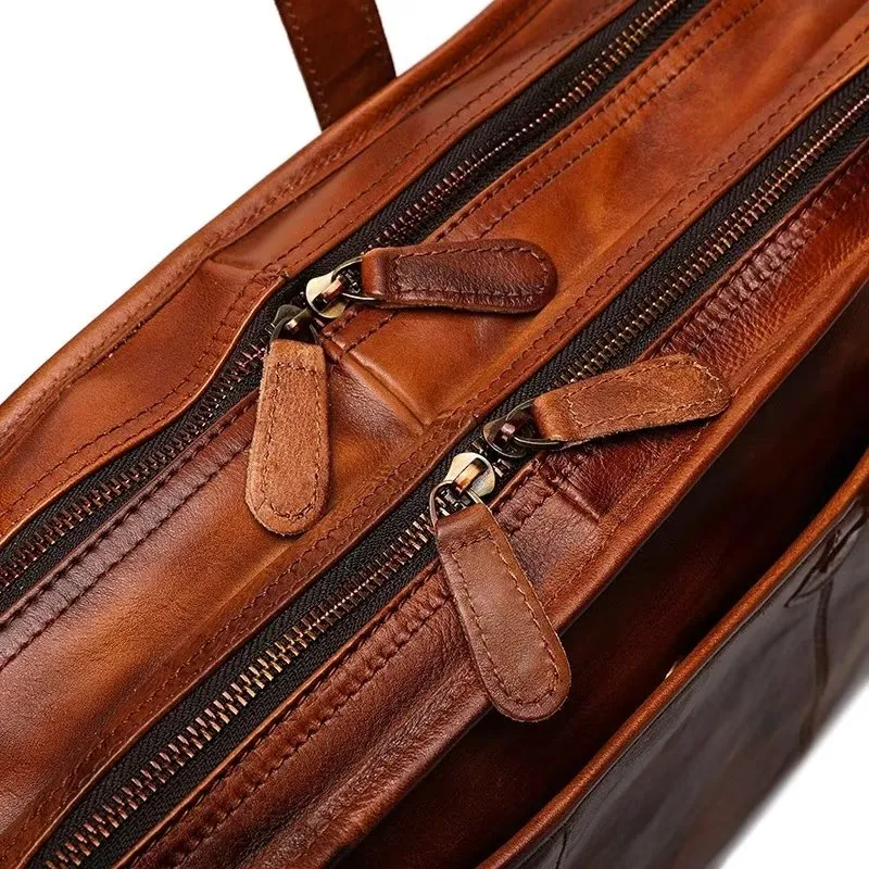 RetroLuxe Cowhide Travel Tote: Elegant Luxury Handbag