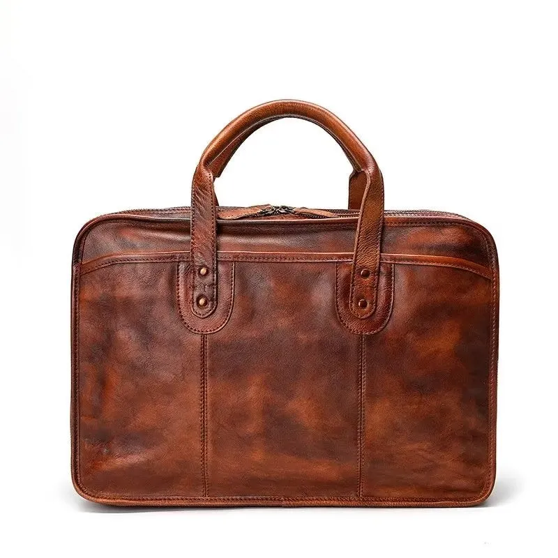 RetroLuxe Cowhide Travel Tote: Elegant Luxury Handbag