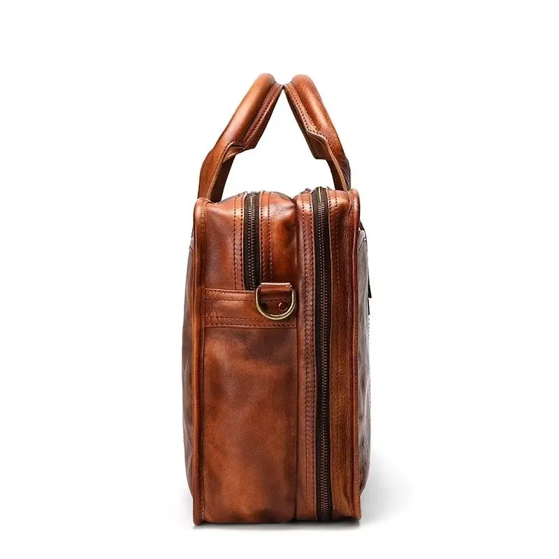 RetroLuxe Cowhide Travel Tote: Elegant Luxury Handbag