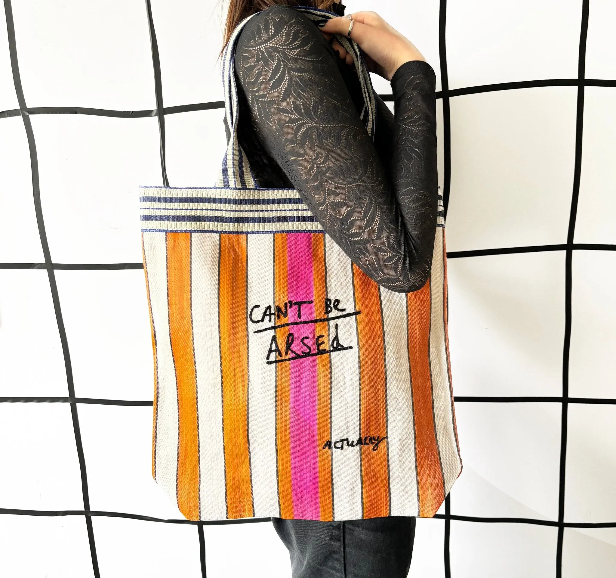 Small Talk Cant Be Arsed Recycled Shopper