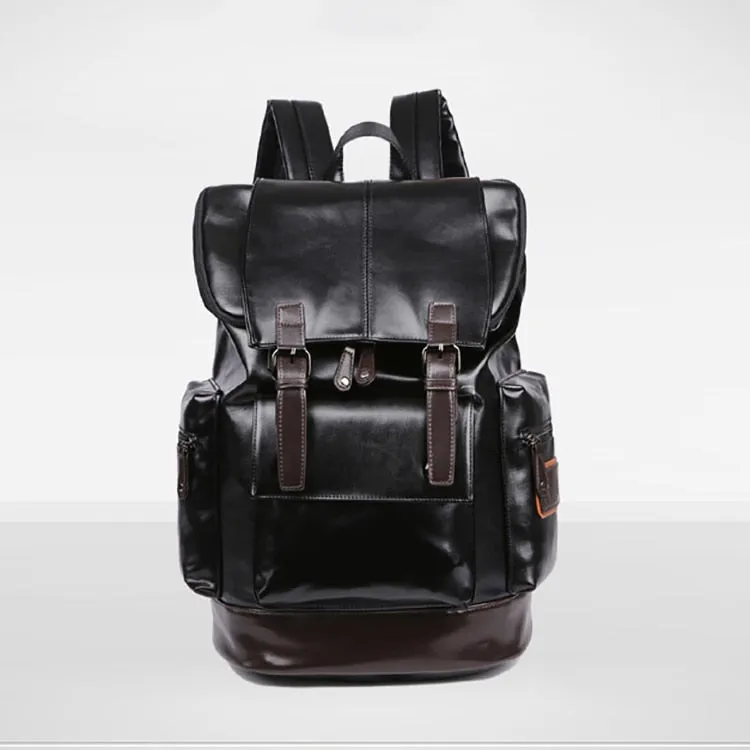 Solid Black Urban Rucksack Backpack