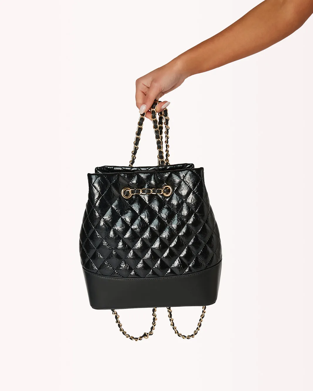 SOPHIA BACK PACK - BLACK QUILTED