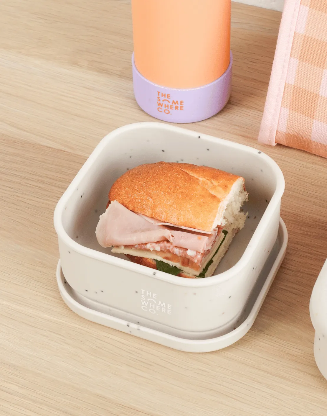 Speckled Square Silicone Lunch Box
