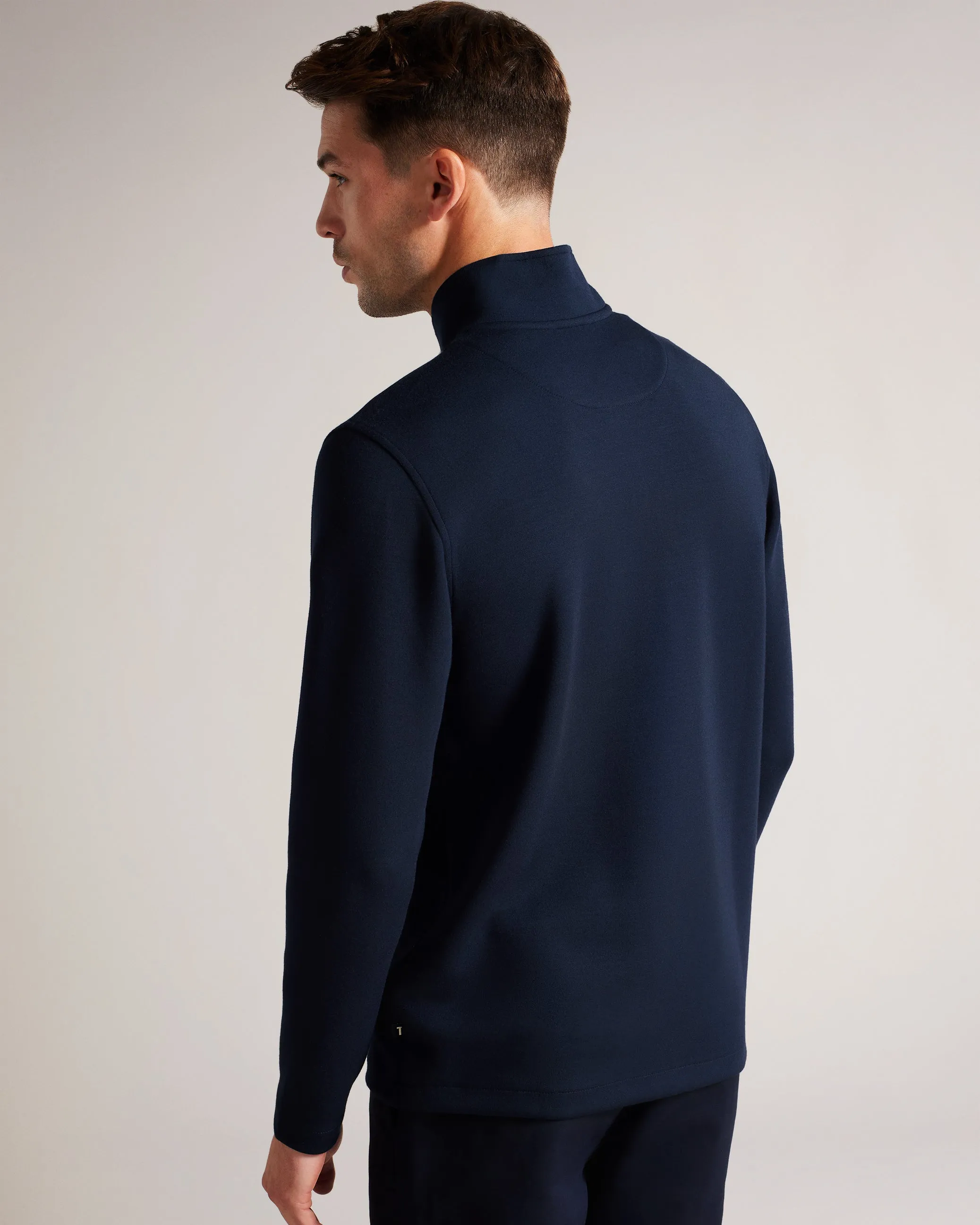 Veller Long Sleeve Slim Fit Half Zip Jumper