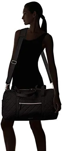 Vera Bradley Women's Performance Twill Medium Travel Duffle Bag, Black