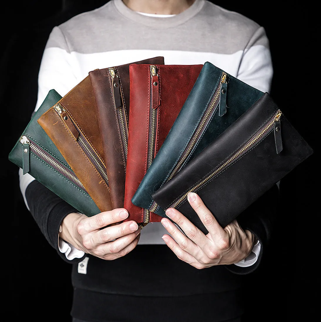 Vintage Large Storage Leather Cases P1080