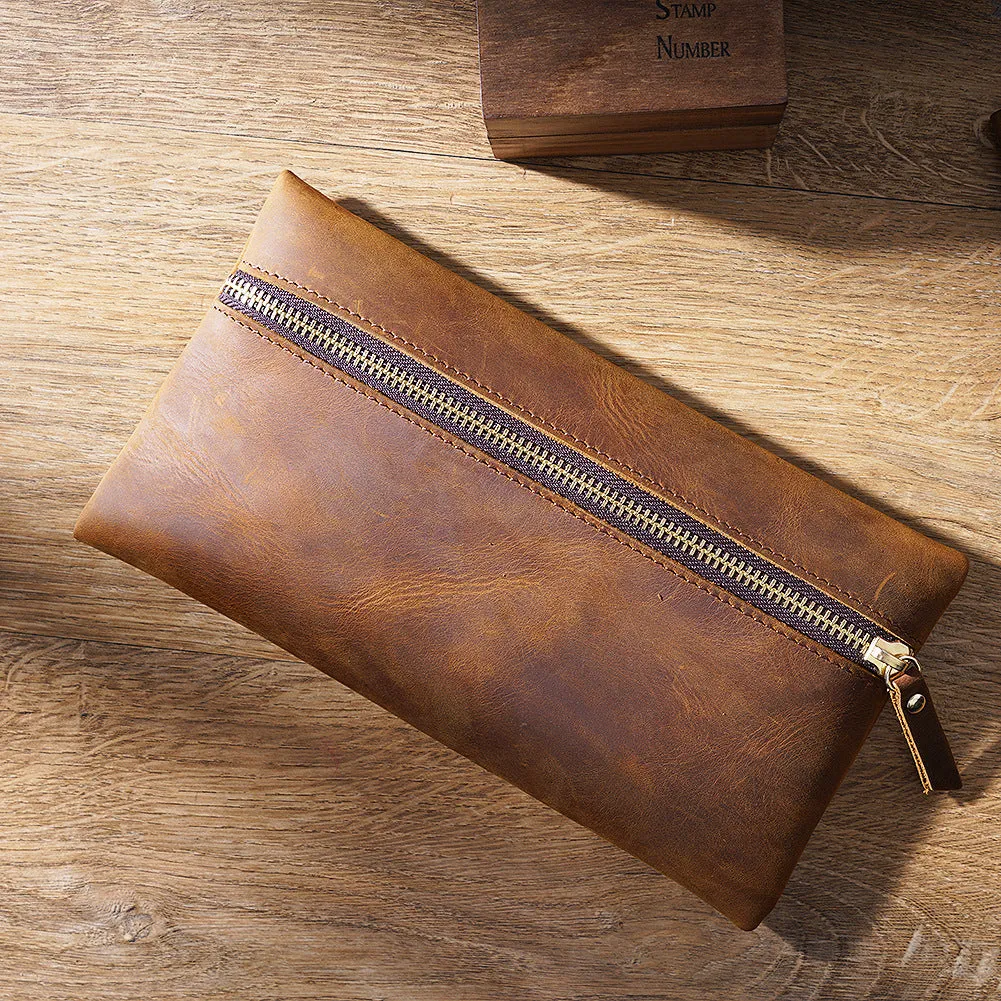 Vintage Large Storage Leather Cases P1080